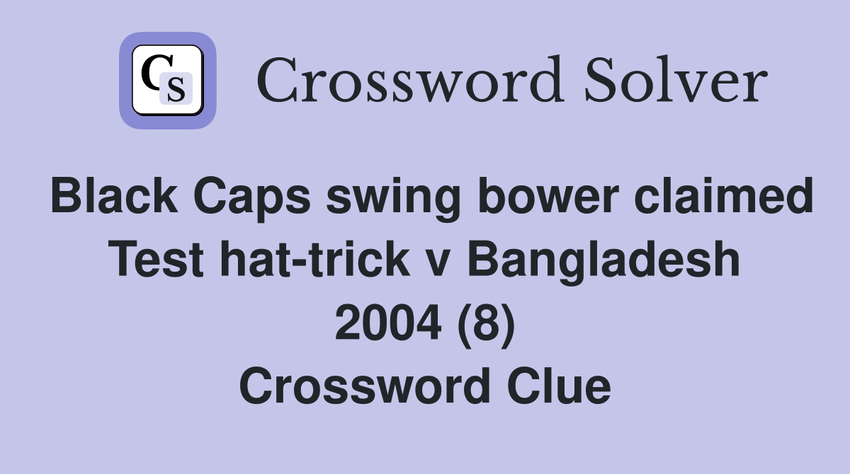 Black Caps swing bower claimed Test hattrick v Bangladesh 2004 (8